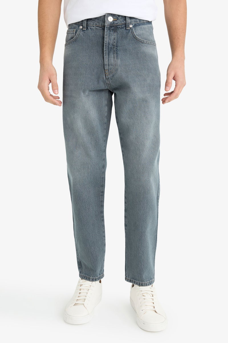 DeFacto Blue Man 90's Slim Fit Skinny Leg Jeans Casual - Image 5